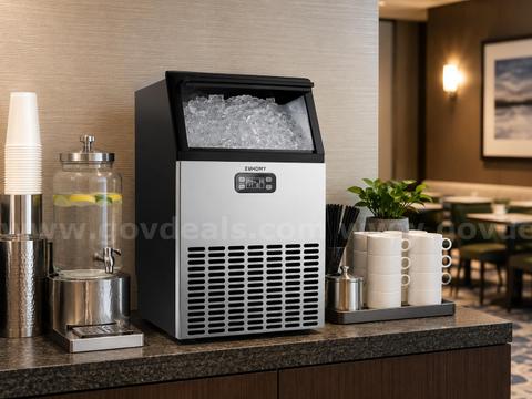 FREE SHIPPING Commercial Ice Maker 100LB/24H Stainless Steel Ice Machine