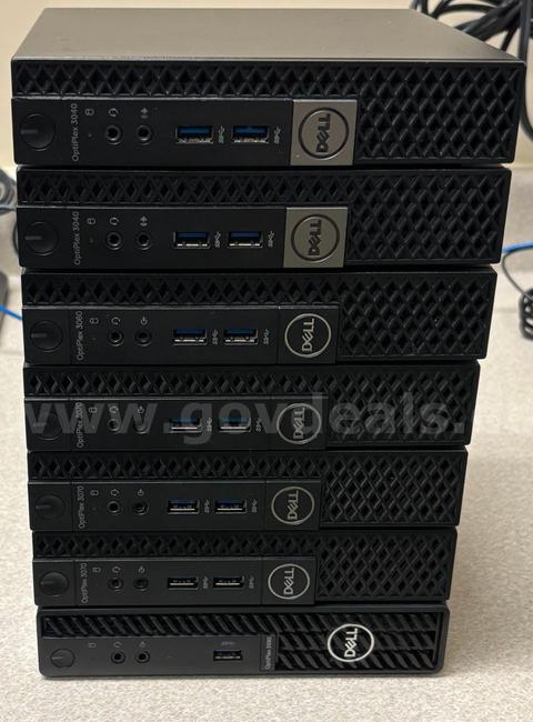 7x Dell OptiPlex PCs, various models
