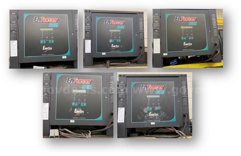 LOT of 5 Industrial Fleet Battery Chargers - Used / Operable