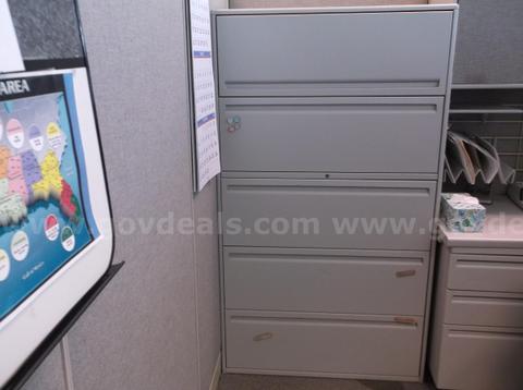 Lateral Cabinets 5 Drawer Gray qty 19 (+/-)(LOT#2)