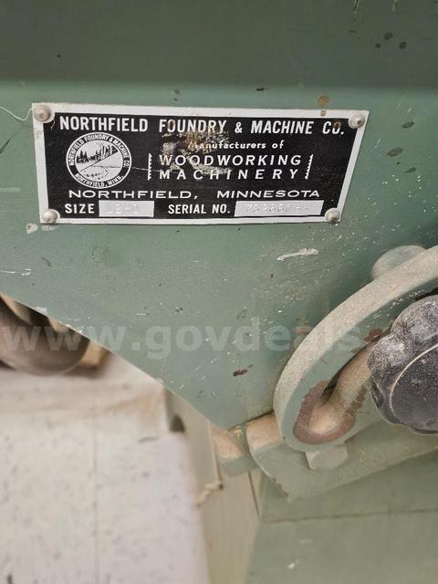 NORTHFIELD HEAVY DUTY JOINTER SERIAL #73286S-H. SOLD AS IS.