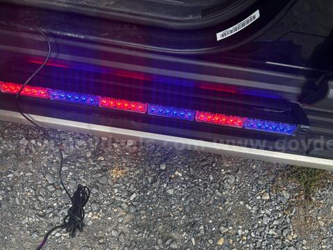 FREE SHIPPING NEW 28.4" Red Blue LED Roof Light Bar, 80 LED, Magnetic Mount, 26 Flash Patterns