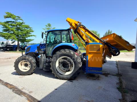 New Holland TS6.110 4x4 Cab Tractor with Bomford Turner Hawk Evo VFA 6.0 Mower & 845TL Front Loader
