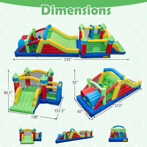 Free Shipping - NEW Extra Large Kids Inflatable Bounce House with Dual Slides & Obstacle Course
