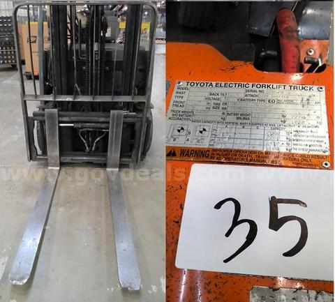 Toyota 7FBEU15 Forklift without battery - Operational - # TX2