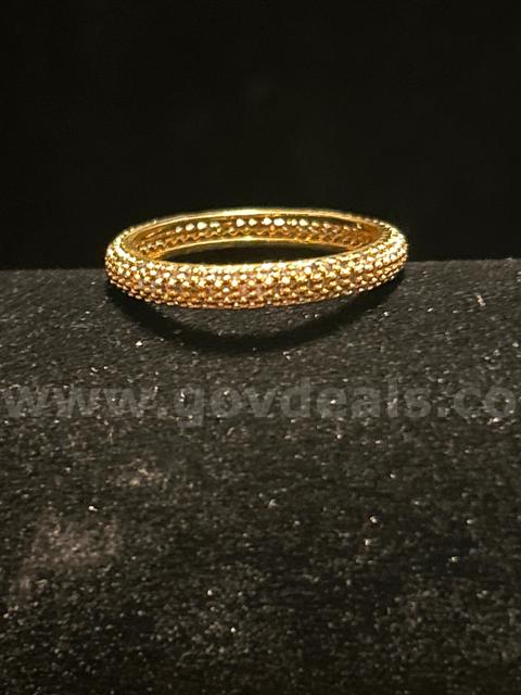 Beautiful, Size 10 CZ, Pavé Eternity Band. 24k Real Gold Plated.