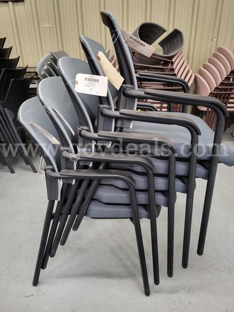 Quantity five Gray sitting chairs