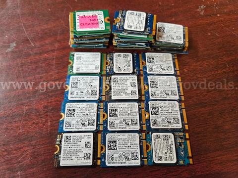 256GB NVMe SSDs - Lot of 48 Mixed 2230 Solid State Drives Hard Drives HDDs β