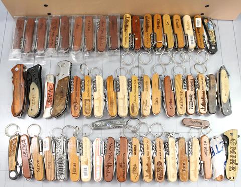 Approx. 12 lbs. of Assorted Title/Name/Location/Etc. Knives,  #35597