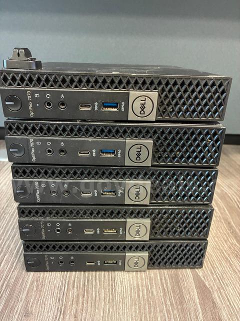 SET OF 5 DELL OPTIPLEX 7070 MICRO PC'S
