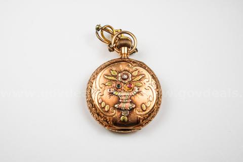 14kt Tri-Color Gold Estate Pocket Watch