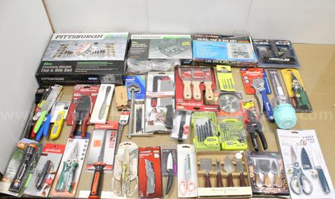 1 Box of Assorted NEW or Lightly Used Items/Tools/Household/Etc., #35475, **PICK UP ONLY**