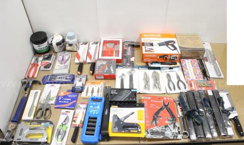 1 Box of Assorted NEW or Lightly Used Items/Tools/Household/Etc., #35478, **PICK UP ONLY**