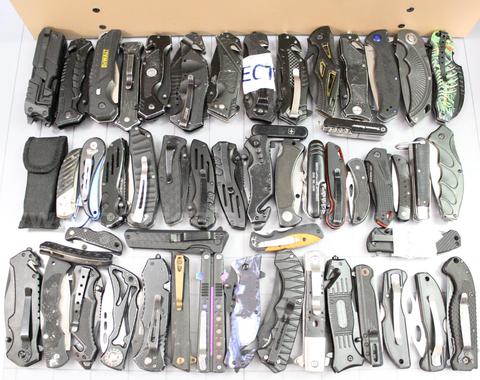 Approximately 12 lbs. of Assorted Black Knives, #35692