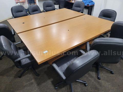 Conference Tables & Chairs - government surplus lot currently bid at $1 in Van Nuys, CA
