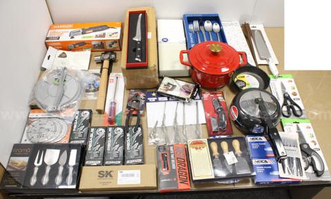 1 Box of Assorted NEW or Lightly Used Items/Tools/Household/Etc., #35578, **PICK UP ONLY**