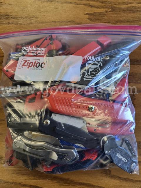 Assortment of utility knives and box cutters
