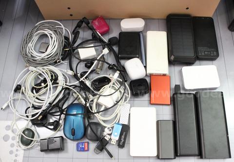 Approximately 8 lbs. of Misc. Electronics/Access./Etc., #35677