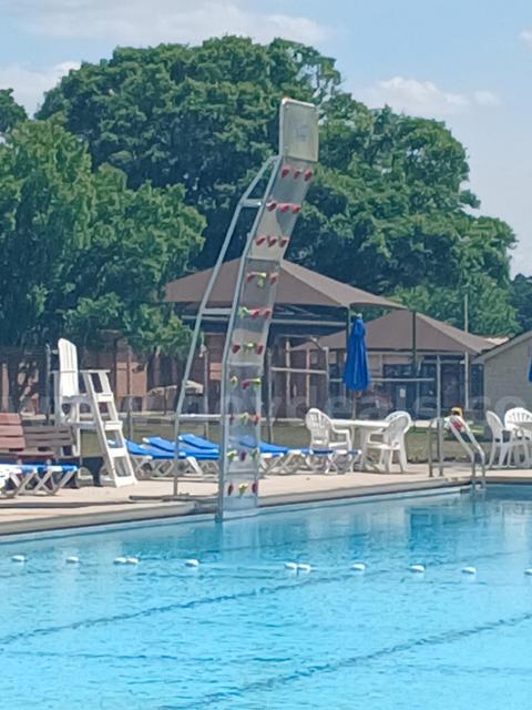 Pool Climbing Wall