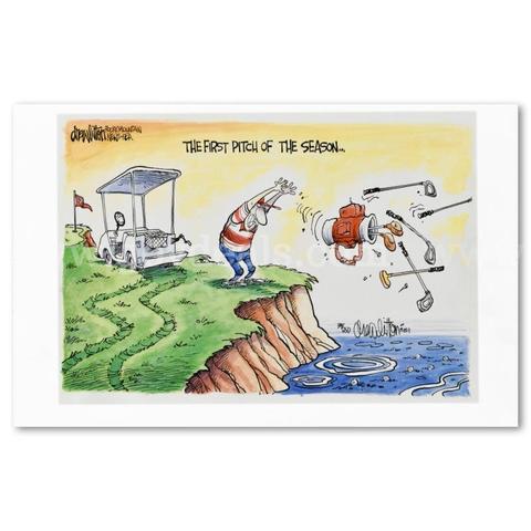 Drew Litton, "The First Pitch of the Season" Limited Edition Fine Art