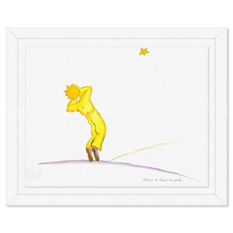 Antoine de Saint-Exupery 1900-1944, "The Little Prince Falling Asleep" Limited Edition Fine Art