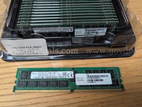 Lot of (50) 32GB PC4-2666V DDR4 ECC RDIMM SK Hynix HMA84GR7AFR4N-VK | Cisco UCS-MR-X32G2RS-H