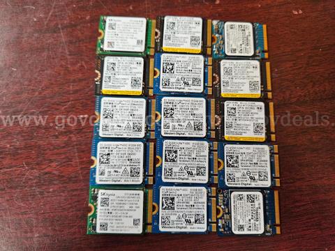 512GB NVMe SSDs - Lot of 15 Mixed 2230 Solid State Drives Hard Drives HDDs β