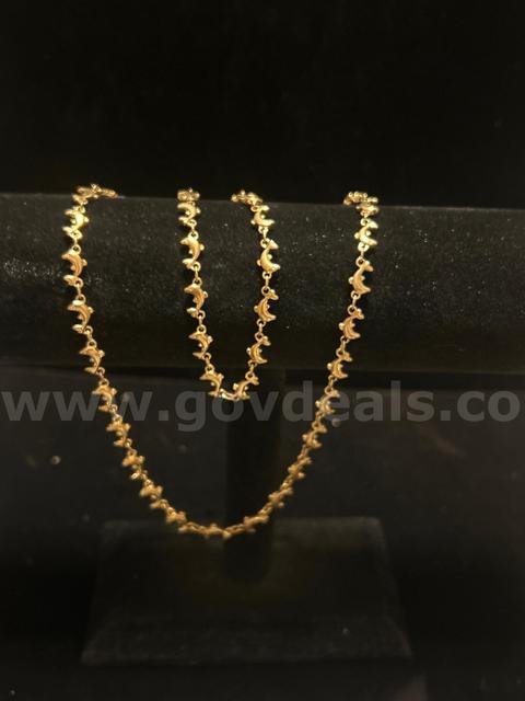 Magnificent 19” & 9” Dolphin Link SET! 24k Real Gold Plated.