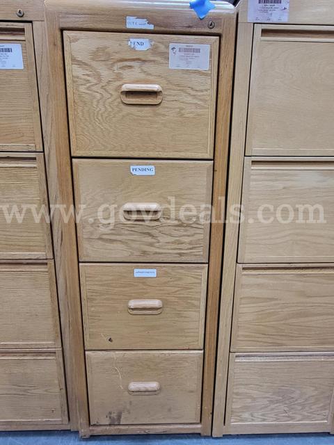 Four Drawer wooden file cabinet