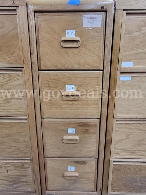 Four Drawer wooden file cabinet