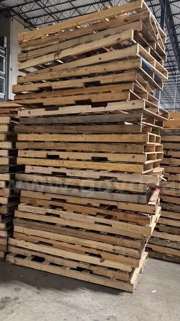 Wood Pallets - Approximately 600 Oversized Pallets - Dallas STC