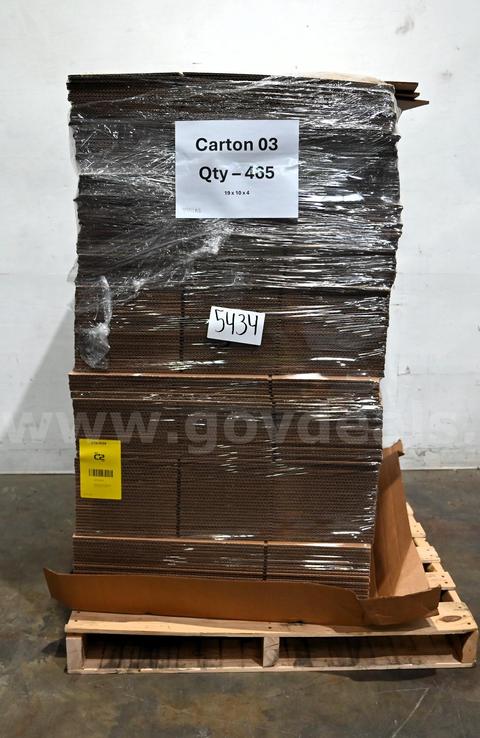LOT OF (465) Cardboard Packing Boxes
