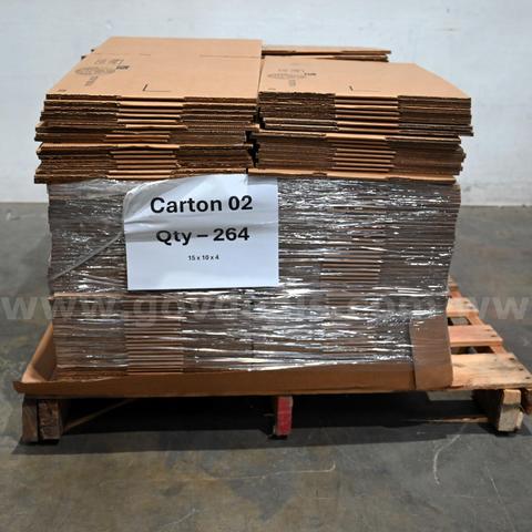 LOT OF (264) Cardboard Packing Boxes