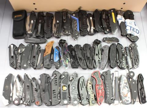 Approximately 12 lbs. of Assorted Black Knives, #36222