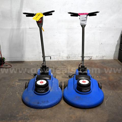 LOT OF (2) Clarke Ultra Speed 1500 DC Floor Scrubber