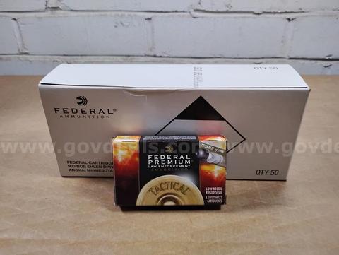 1 Case of 250 Federal Premium Law Enforcement Truball Tactical 12 GA Rifled Slugs