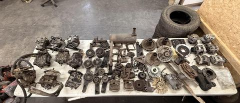 Assortment of Mower Parts