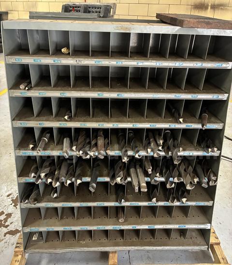 Metal Industrial Storage Bin with Drill Bits
