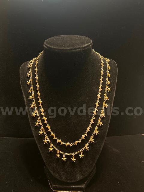 24k Gold, Magnificent 20” Starfish and 18” Dolphin Link Necklace Set! Read ⬇️