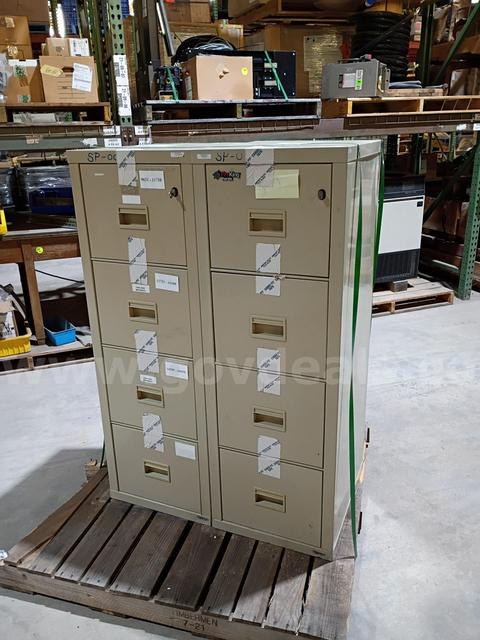 Lot of 2 ea FireKing Fire Resistant File Cabinets