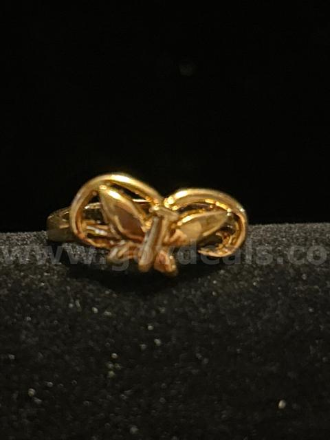 Stunning, 24K, Gold, Size 4.25, Butterfly, Stacker, Ring Read⬇️