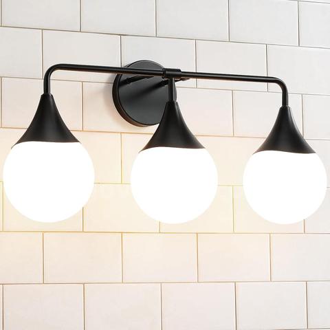 Brand New Matte Black 3-Light Mid-Century Modern Bathroom Vanity Light - Shipping Available
