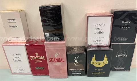 10 Bottles of a variety of Fragrances - Perfume / Cologne - New in Box