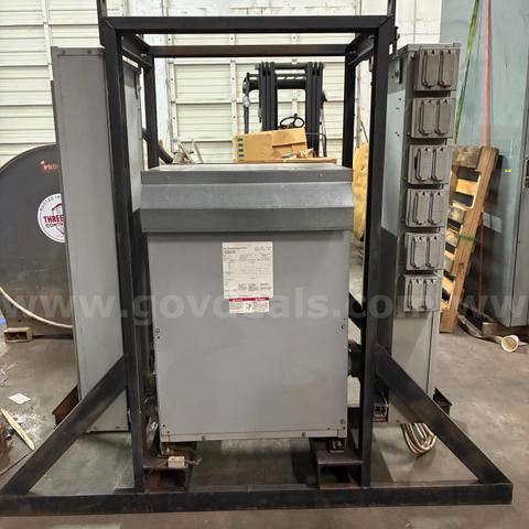 Cutler-Hammer 75 KVA Transformer 208Y/120V Temporary Power Setup