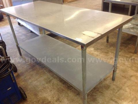 4ea Stainless steel commercial food prep table