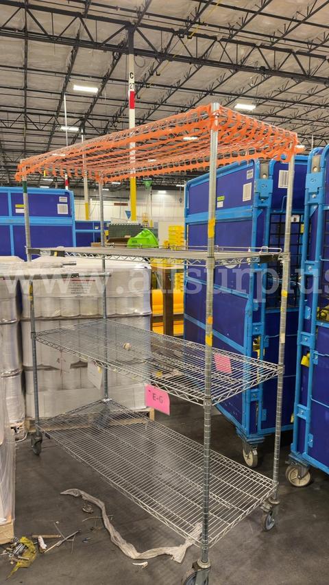 1 Ea. IRSG 4-Shelf Wire Utility Cart with Casters