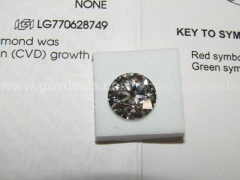 5.00 carat Round Brilliant Cut Lab Diamond with IGI Report