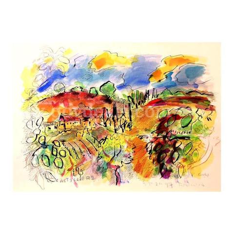 Wayne Ensrud, "Castellare Vineyard in Chianti, Italy" Original Fine Art