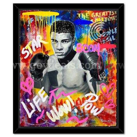 Nastya Rovenskaya, "Ali The Greatest" Mixed Media Fine Art