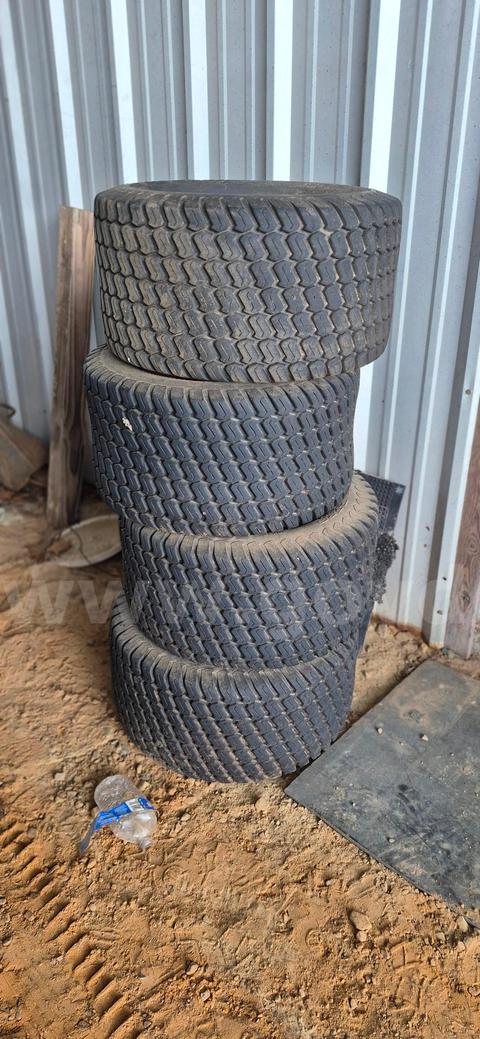 SET OF 4 LAWN MOWER WHEELS AND TIRES